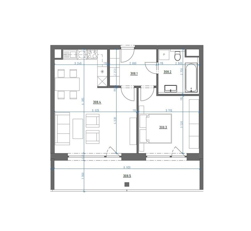 Pronájem moderního bytu 2+kk s prostornou terasou – Boněcký rybník, Zlín