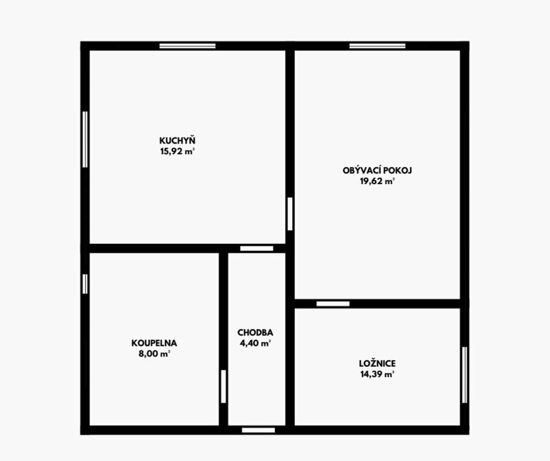 Pronájem zrekonstruovaného bytu 2+kk v obci Huslenky