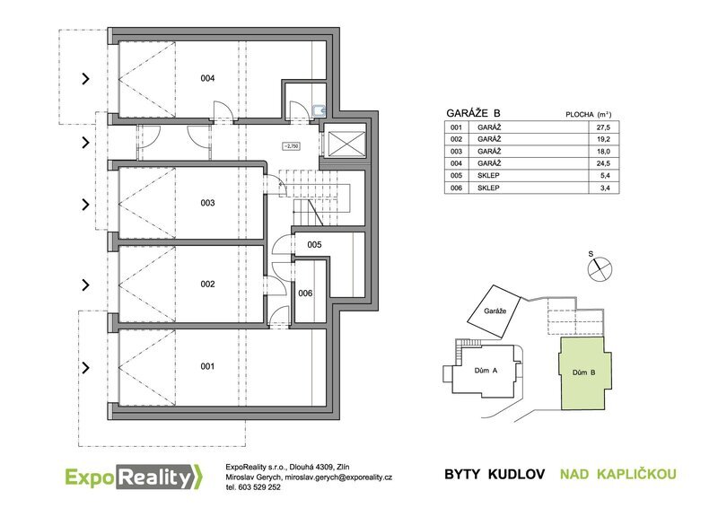 Byt B1 v novostavbě Nad Kapličkou na Kudlově
