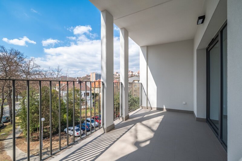 Pronájem nového bytu 2+kk s terasou a garážovým stáním, Zlín – Rezidence u Soutoku