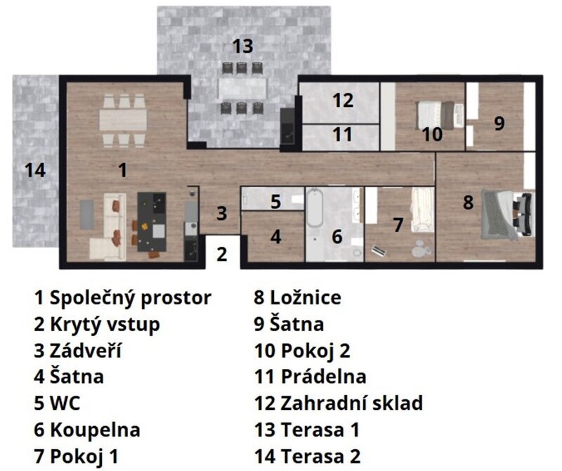 Moderní rodinný dům ve fázi uzavřené hrubé stavby – Zlín-Prštné