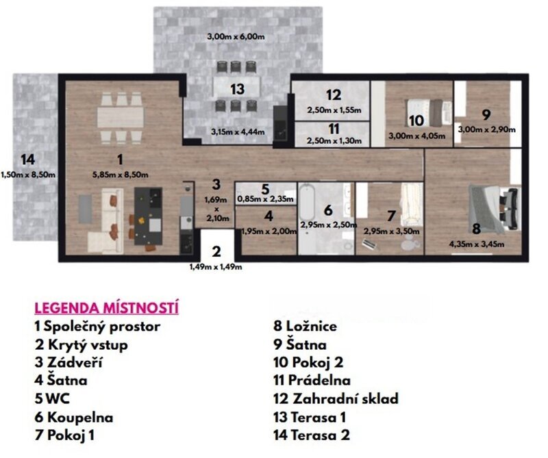 Moderní rodinný dům ve fázi uzavřené hrubé stavby – Zlín-Prštné