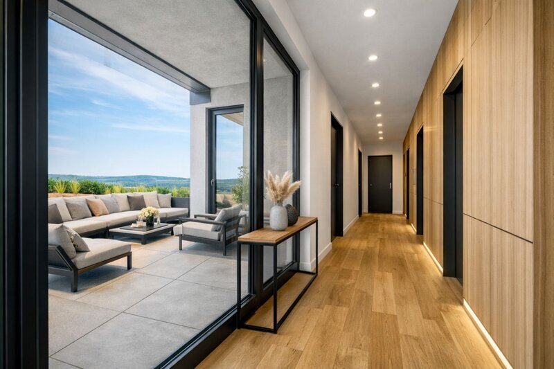 Na prodej moderní rodinný dům ve fázi uzavřené hrubé stavby v žádané lokalitě Zlín - Prštné