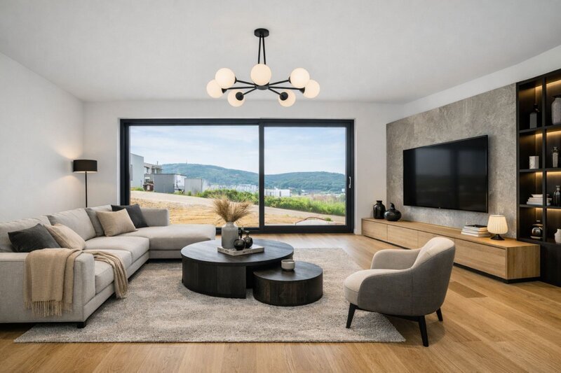 Na prodej moderní rodinný dům ve fázi uzavřené hrubé stavby v žádané lokalitě Zlín - Prštné