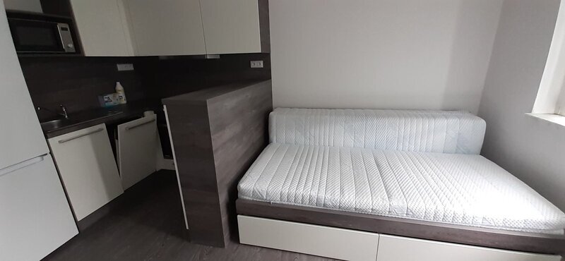 Pronájem bytu v novostavbě, 1+kk, 3.patro, kompletně zařízený