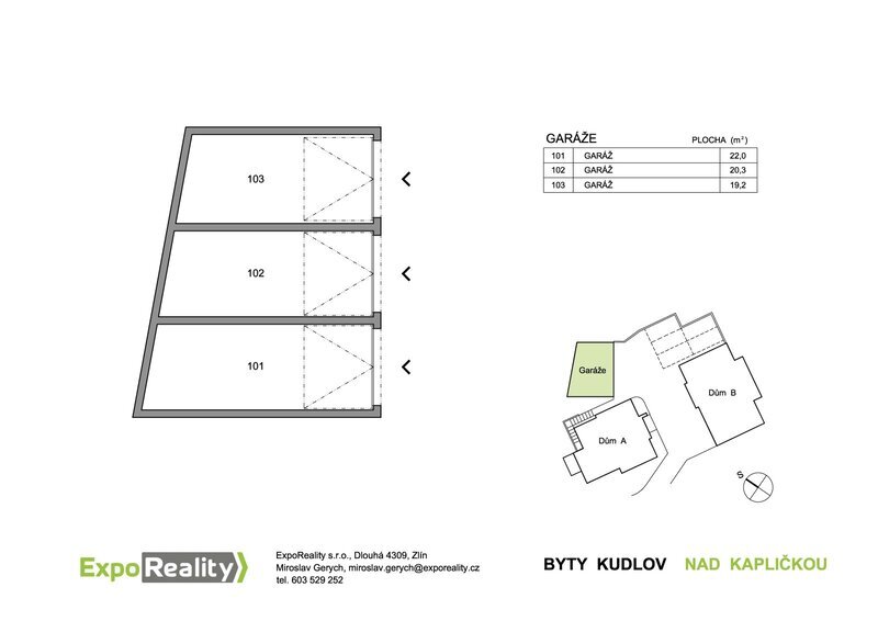 Byt A2 v novostavbě  Nad Kapličkou na Kudlově