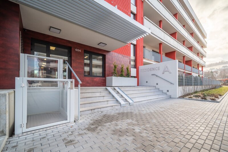 Pronájem nového bytu 2+kk s terasou a garážovým stáním – Rezidence Bartoška, Zlín.