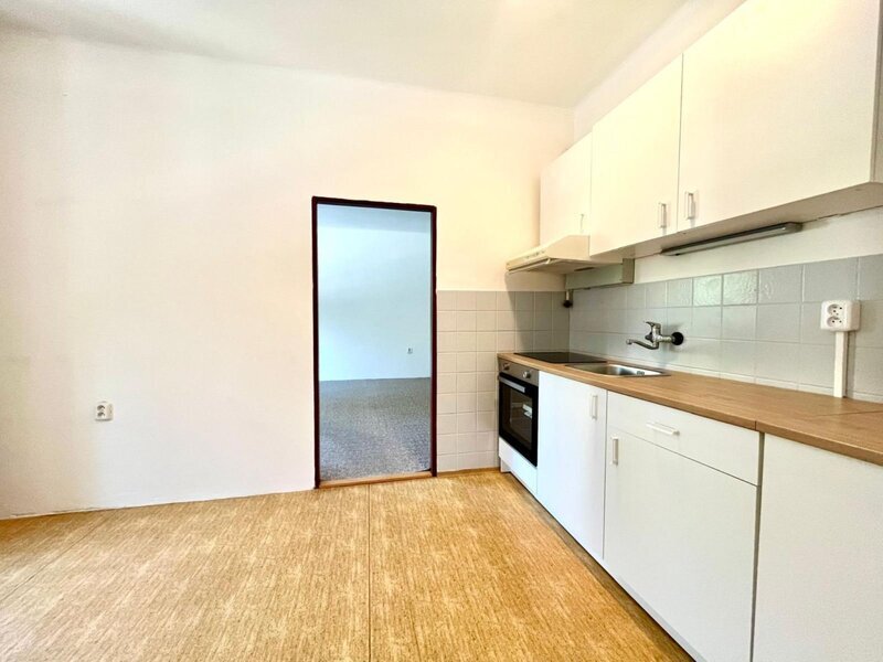 Prostorný byt 1+1 se zahrádkou, půdou a velkým sklepem – Hulín, centrum města