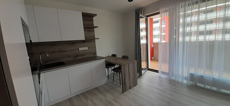 Pronájem částečně zařízené novostavby 1+kk 47 m2, s terasou, novostavba Rezidence Bartoška