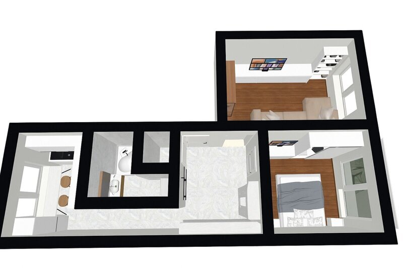 Pronájem prostorného bytu 2+1 s lodžií a sklepem, Napajedla